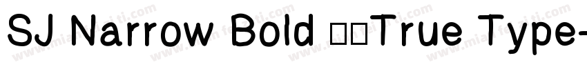 SJ Narrow Bold 常规True Type字体转换